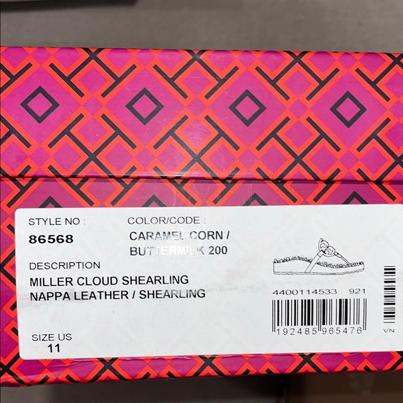 Tory Burch Miller Cloud Shearling Nappa leather Brown Shearling Sandals - Picture 4 of 4